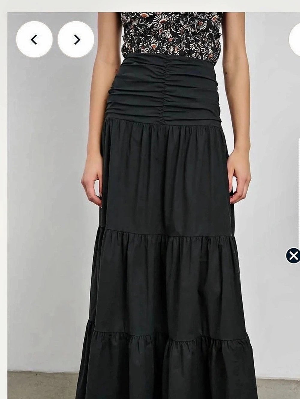 Rails Agatha Skirt Maxi Tiered Skirt in Black Size X-Small Like New